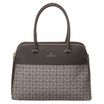 Bodenschatz Business Bag, logo print/brown