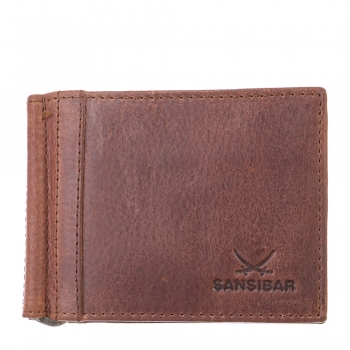 Sansibar Wallet Dollarclip, brandy