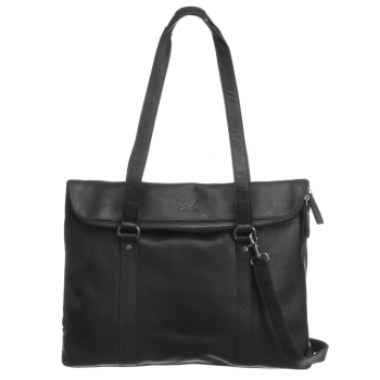 Sansibar Laptop Shoulder Bag, black