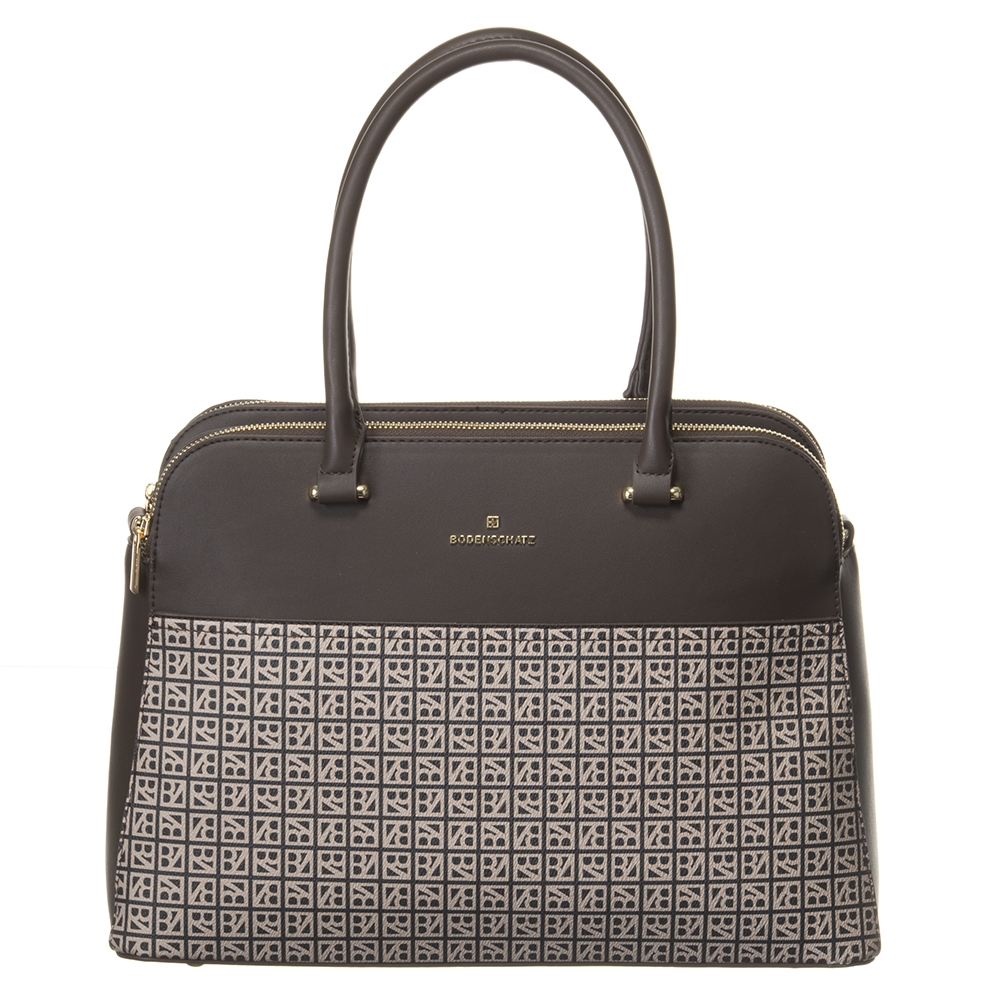 Bodenschatz Business Bag, logo print/brown